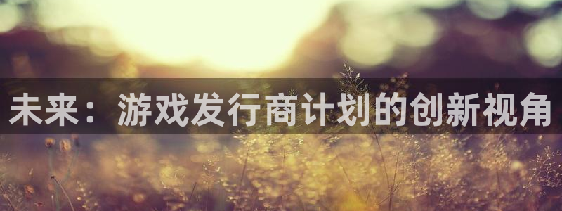 广东火狐电竞app官网营销策划有限公司：未来：游戏发行商计划的创新视角